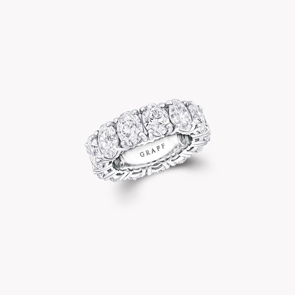 Claw Set Oval Diamond Eternity Ring, , hi-res