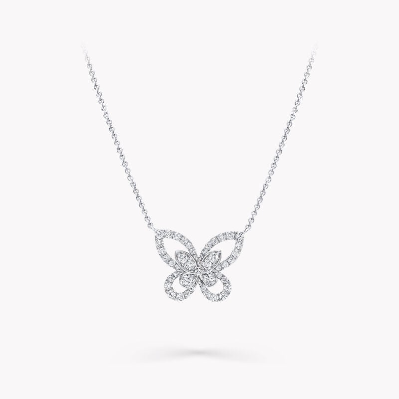Mini pendentif en diamants Butterfly Silhouette
