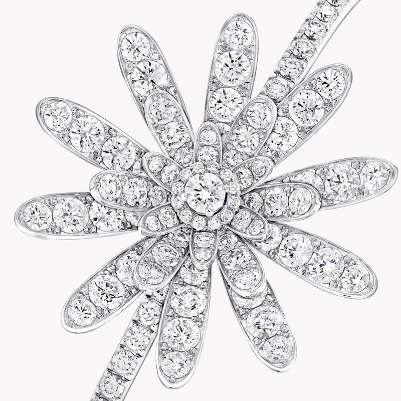 Grand bracelet jonc abstrait en diamants Wild Flower, , hi-res