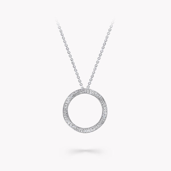 Medium Spiral Pavé Diamond Pendant, , hi-res