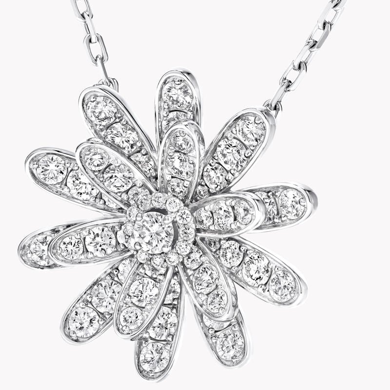 Small Wild Flower Diamond Pendant