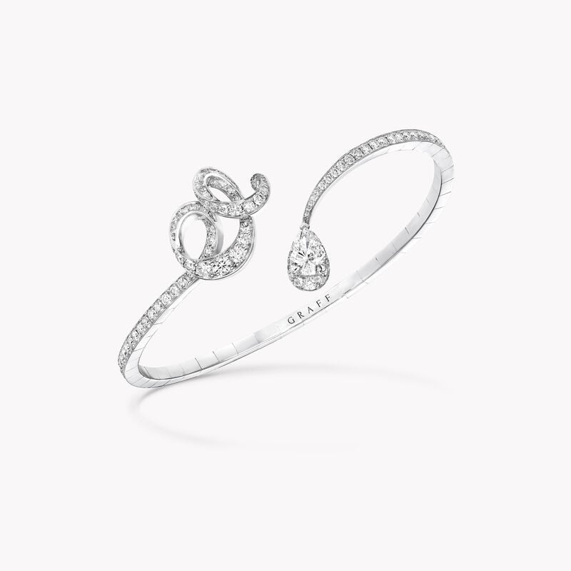 Bracelet rigide « goutte » en diamants Inspired by Twombly
