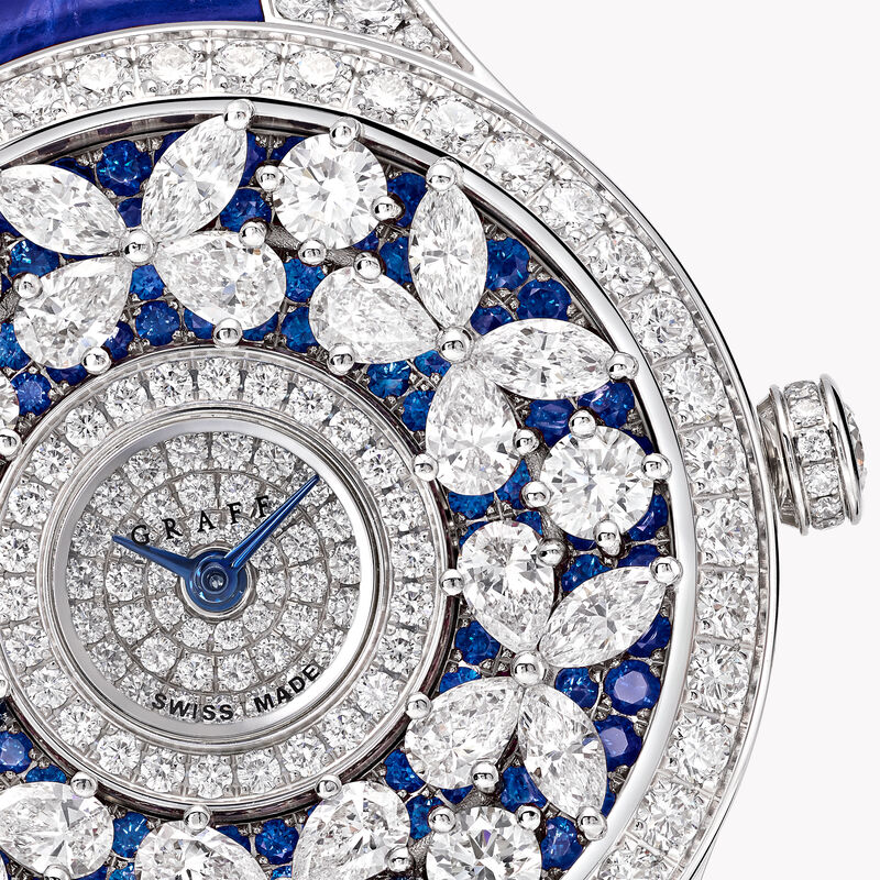 Classic Butterfly Diamond and Sapphire Watch, , hi-res