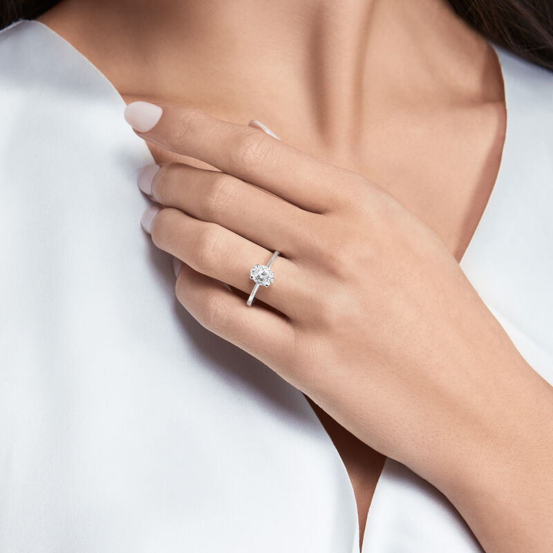 Paragon Oval Diamond Engagement Ring, Platinum Graff