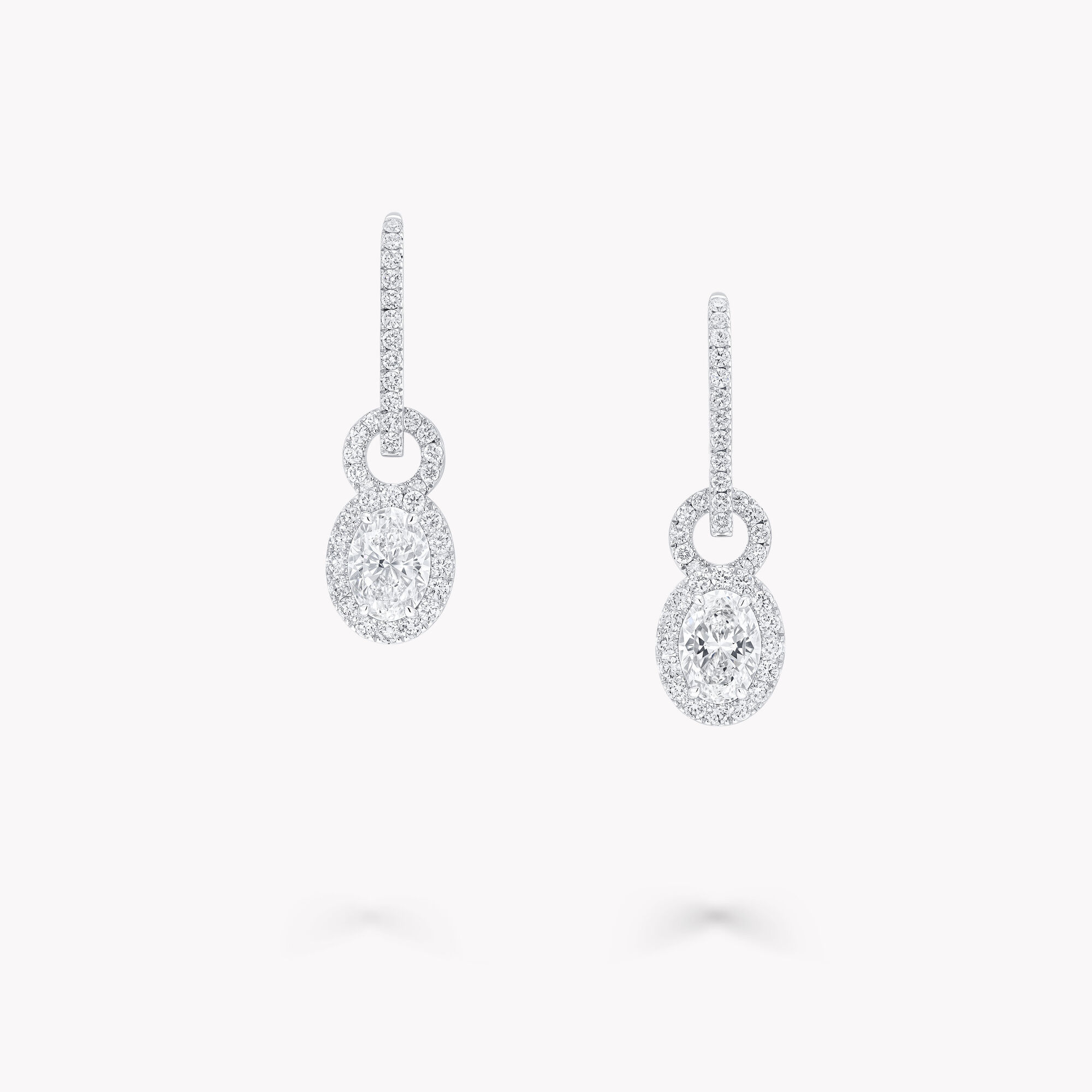 Icon 8 Oval Diamond Earrings, - Graff