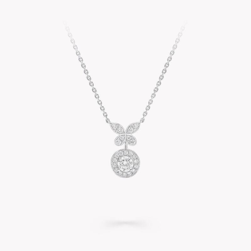 Butterfly Round Diamond Pendant