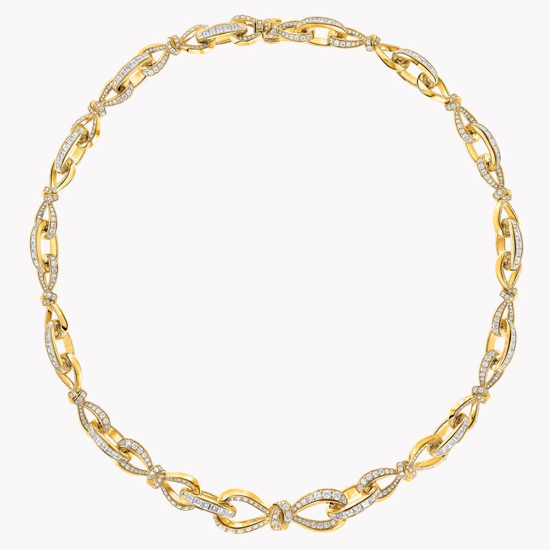 Tilda's Bow Diamond Link Necklace
