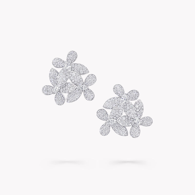 Boucles d'oreilles en diamants Triple Pavé Butterfly, , hi-res