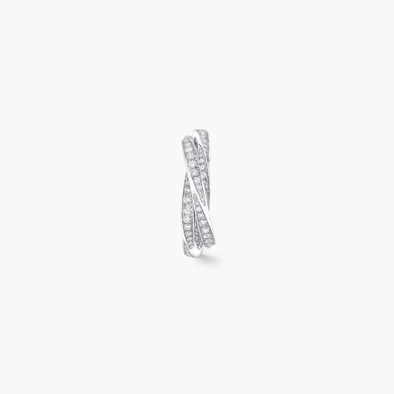 Triple Spiral Pav&eacute; Diamond Ring