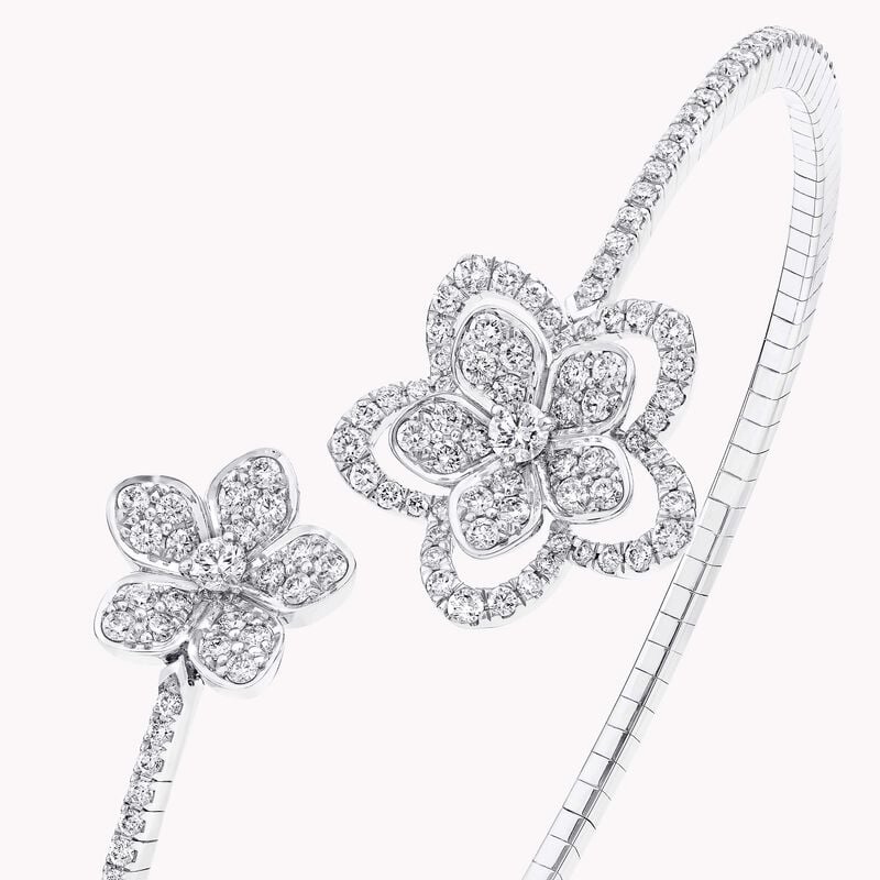 Bracelet torsadé en diamants Wild Flower