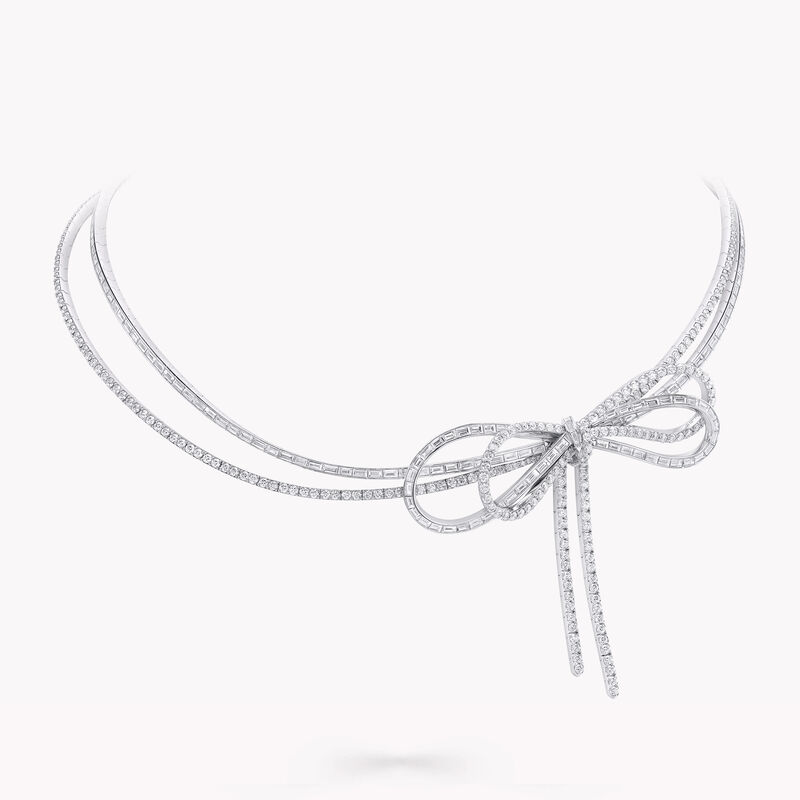 Tilda’s Bow Diamond Double Strand Necklace