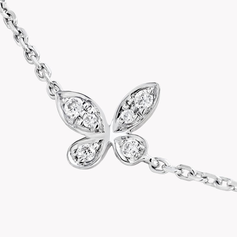 Pav&eacute; Butterfly Diamond Petite Necklace
