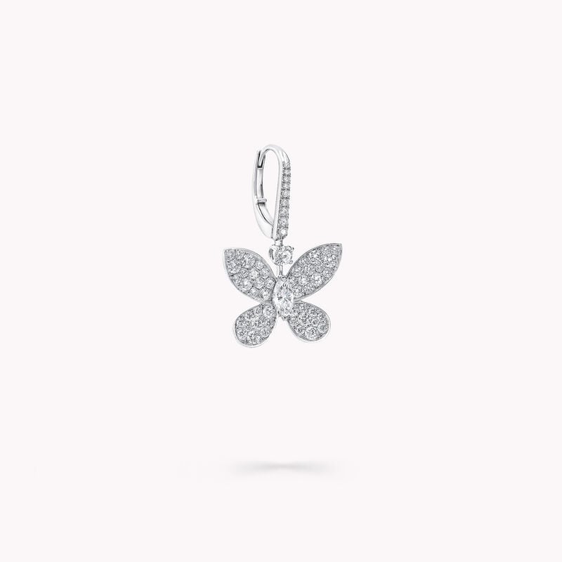 Pavé Butterfly Diamond Drop Earrings