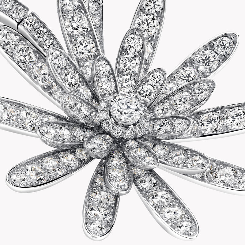 Grand collier abstrait en diamants Wild Flower, , hi-res
