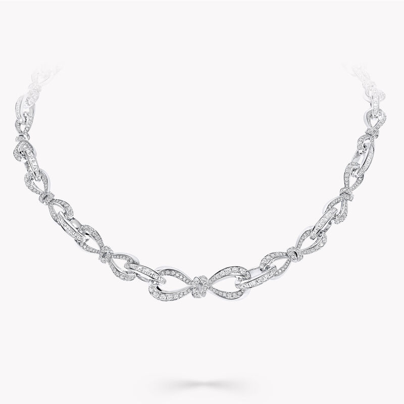 Tilda's Bow Diamond Link Necklace