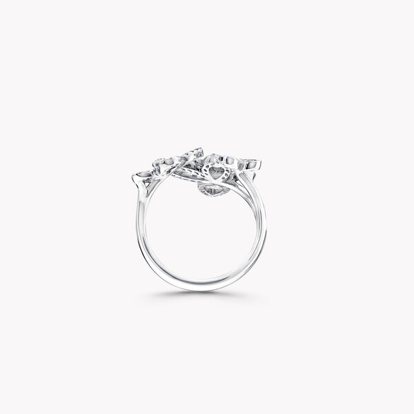 Triple Butterfly Silhouette Diamond Ring, , hi-res