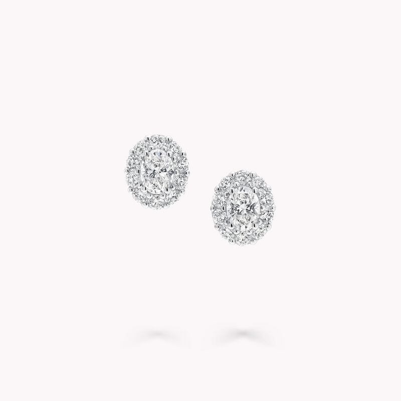 Icon Oval Diamond Stud Earrings, , hi-res