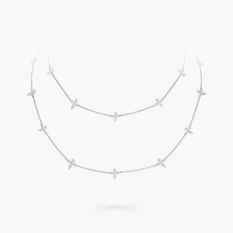 Classic Butterfly Diamond Sautoir Necklace