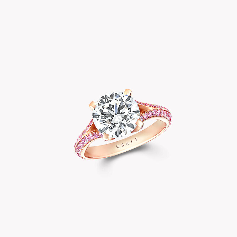 cuello Opresor sangrado Legacy Round Diamond Engagement Ring, Rose Gold | Graff