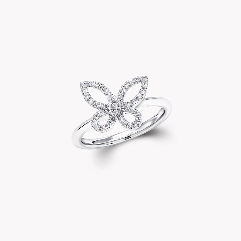 Mini Butterfly Silhouette Diamond Ring