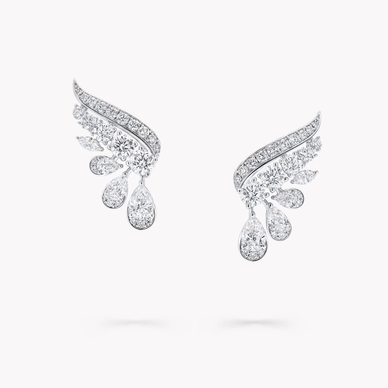 Pear Shape, Marquise and Round Diamond Earrings