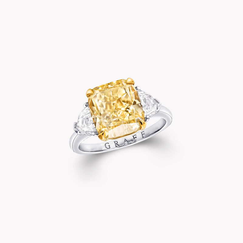 Bague de fiançailles en diamants jaunes taille radiant Promise, , hi-res