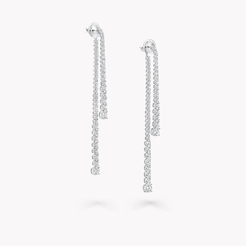 Diamond Double Strand Earrings