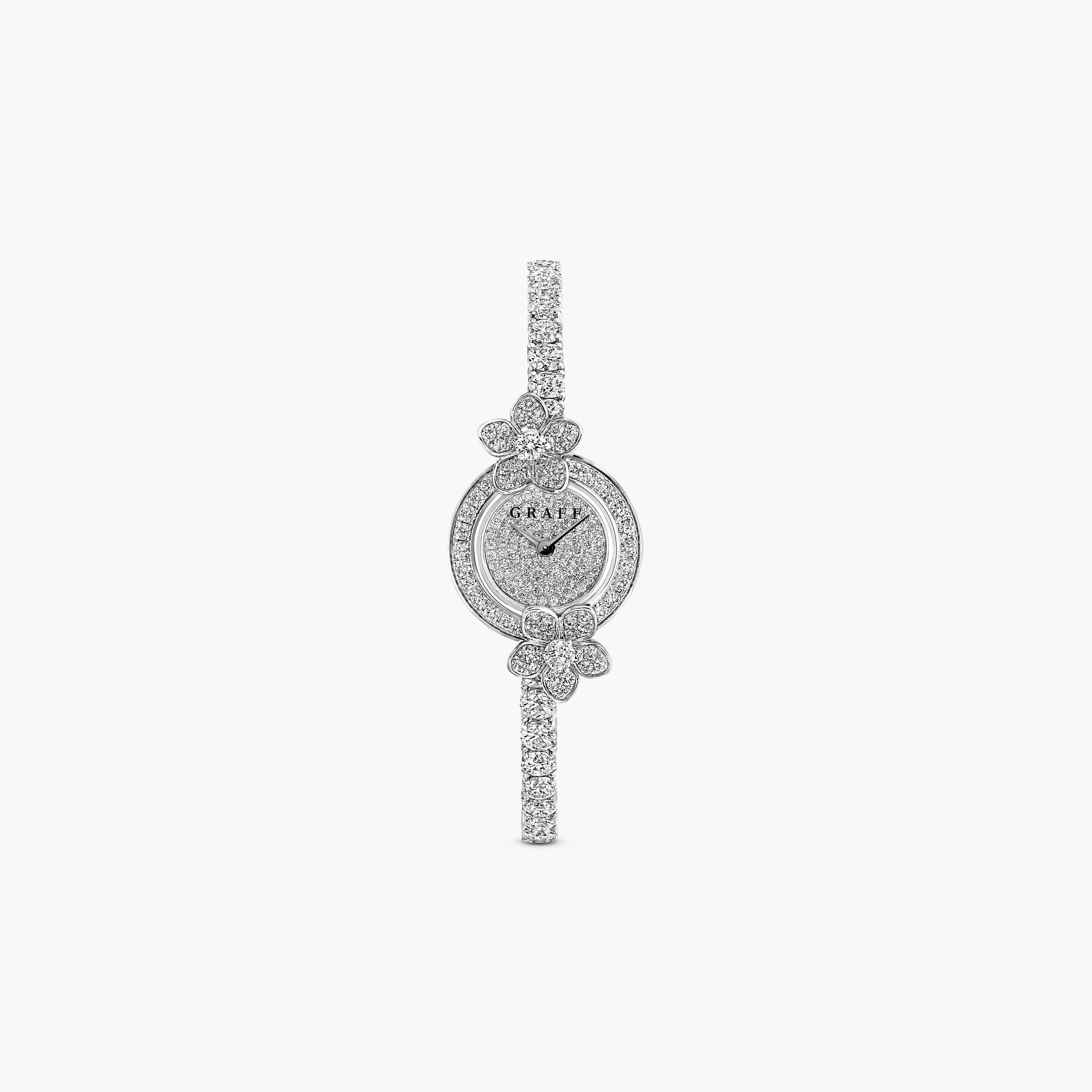 Wild Flower Diamond Watch, diamond dial, white gold - Graff