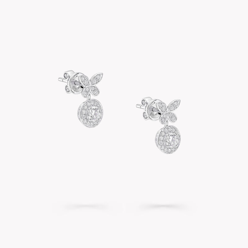 Butterfly Round Diamond Earrings 