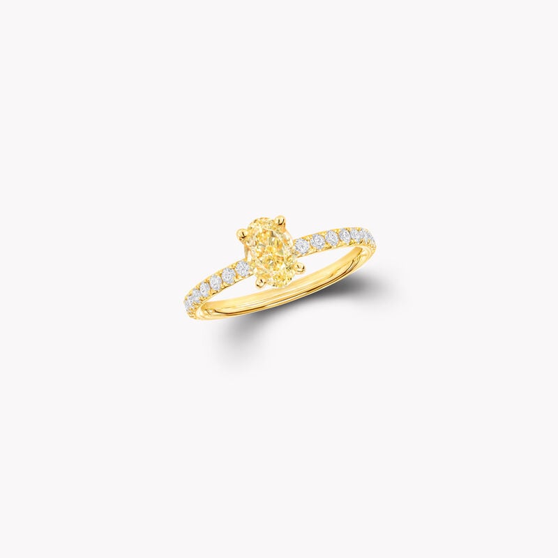 Foufou Oval Yellow Diamond Ring