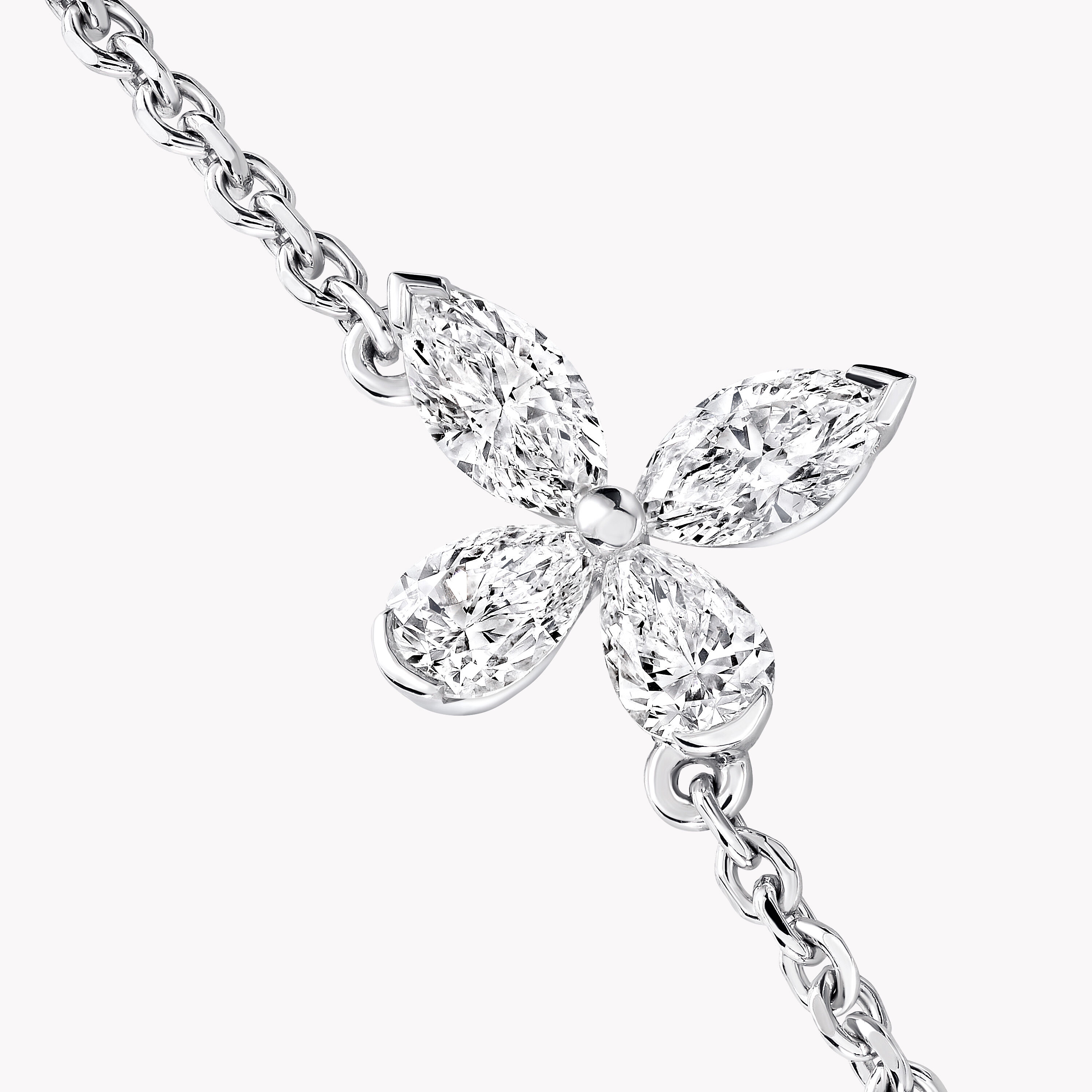 Graff ネックレス　バタフライ バタフライ ダイヤモンド ソートワール ネックレス, White Gold - Graff