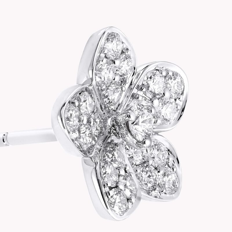Wild Flower Pavé Diamond Stud Earrings