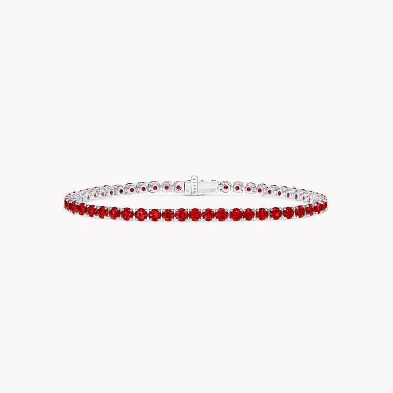 Round Ruby Line Bracelet 