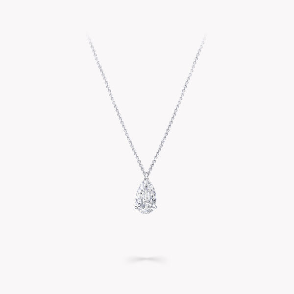 Pear Shape Diamond Solitaire Pendant, , hi-res