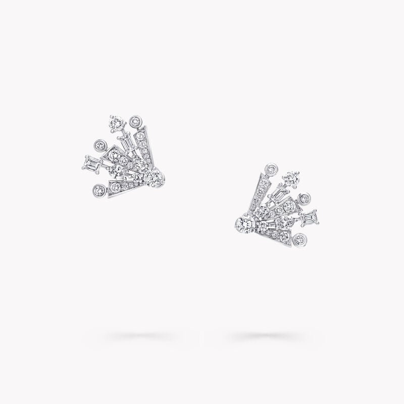 Boucles d’oreilles en diamants motif La Nouvelle Aube