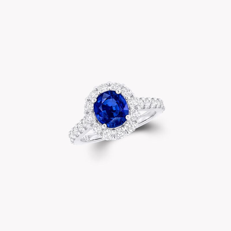 Icon Oval Sapphire and Diamond Engagement Ring