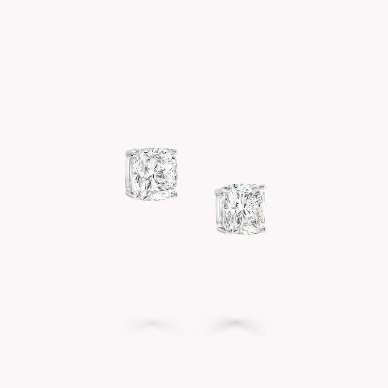 Cushion Cut Diamond Stud Earrings, , hi-res