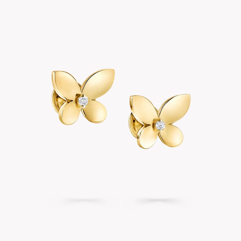 Clous d’oreilles Butterfly en diamants taille pavé