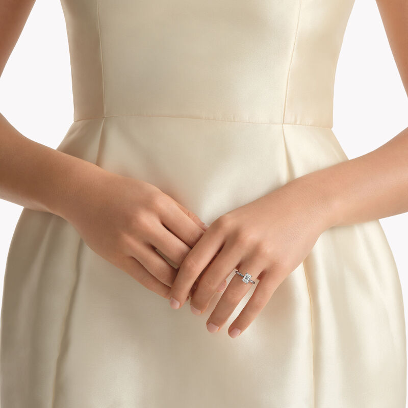 Paragon Emerald Cut Diamond Engagement Ring