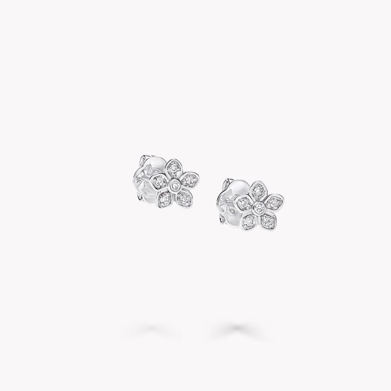 Wild Flower Petite Pavé Diamond Stud Earrings