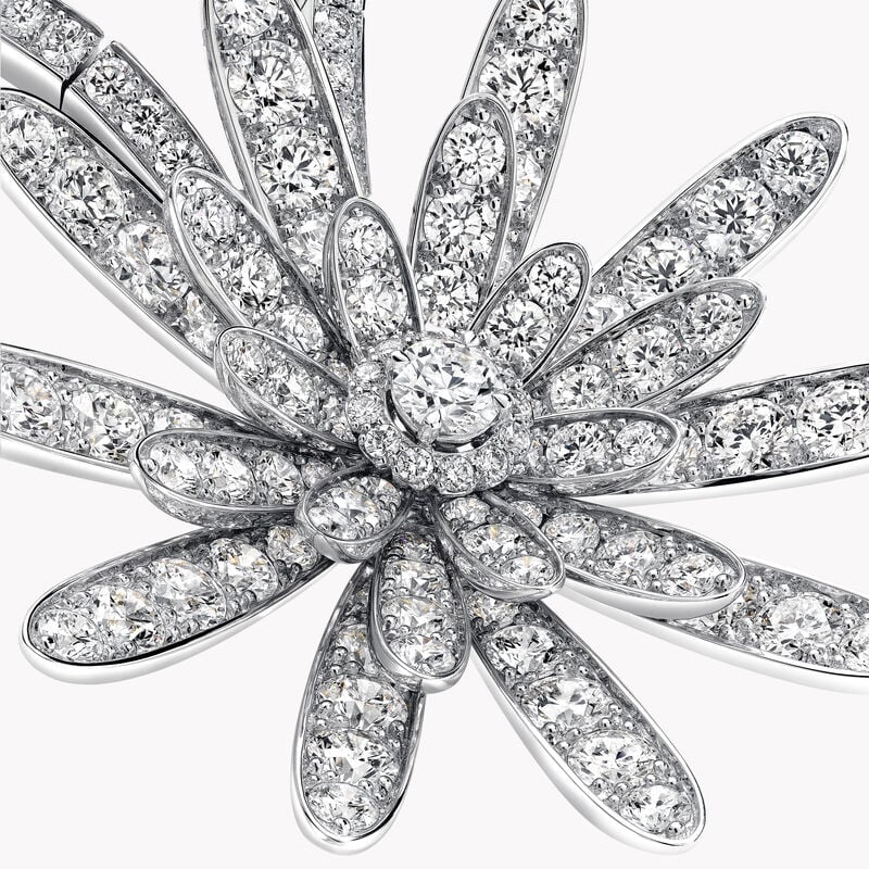 Grand collier abstrait en diamants Wild Flower