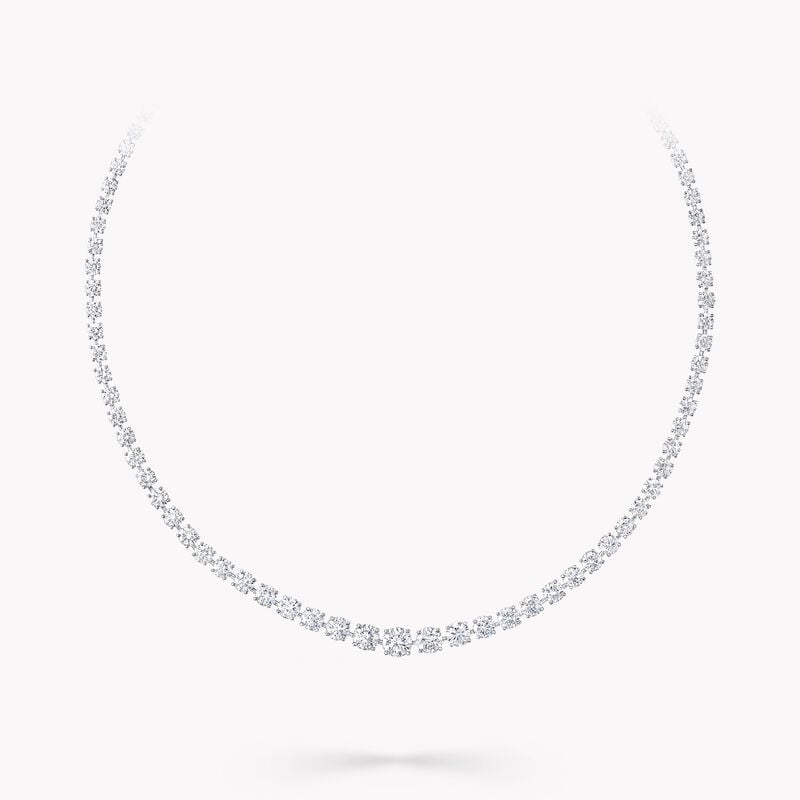 Round Diamond Graduated Necklace