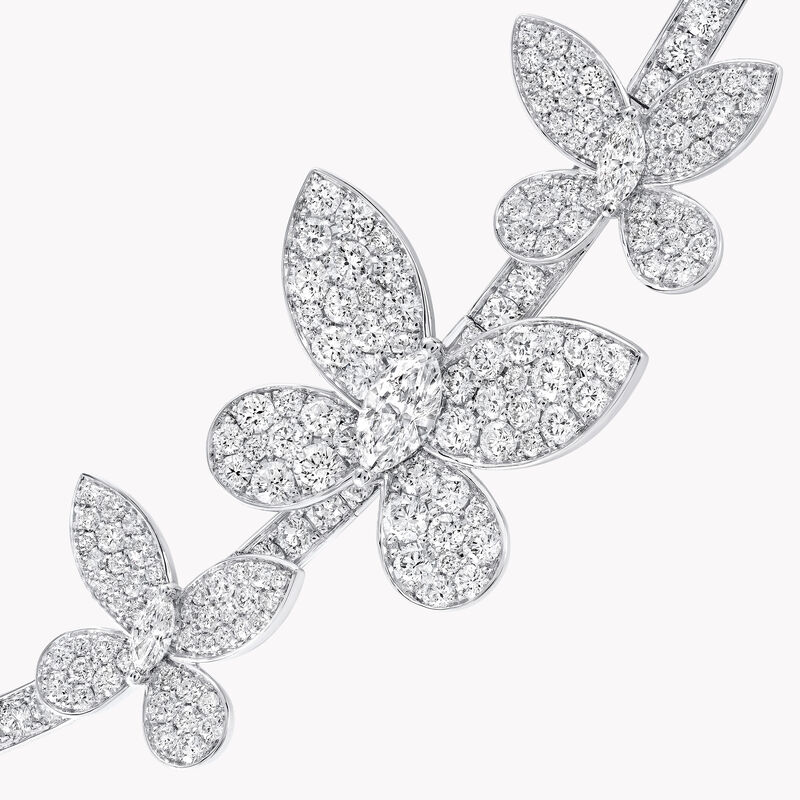 Collier abstrait Butterfly Pavé en diamants, , hi-res