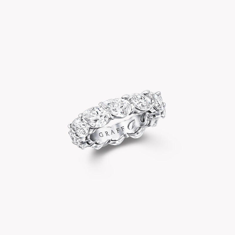 Claw Set Pear Shape Diamond Eternity Ring, , hi-res