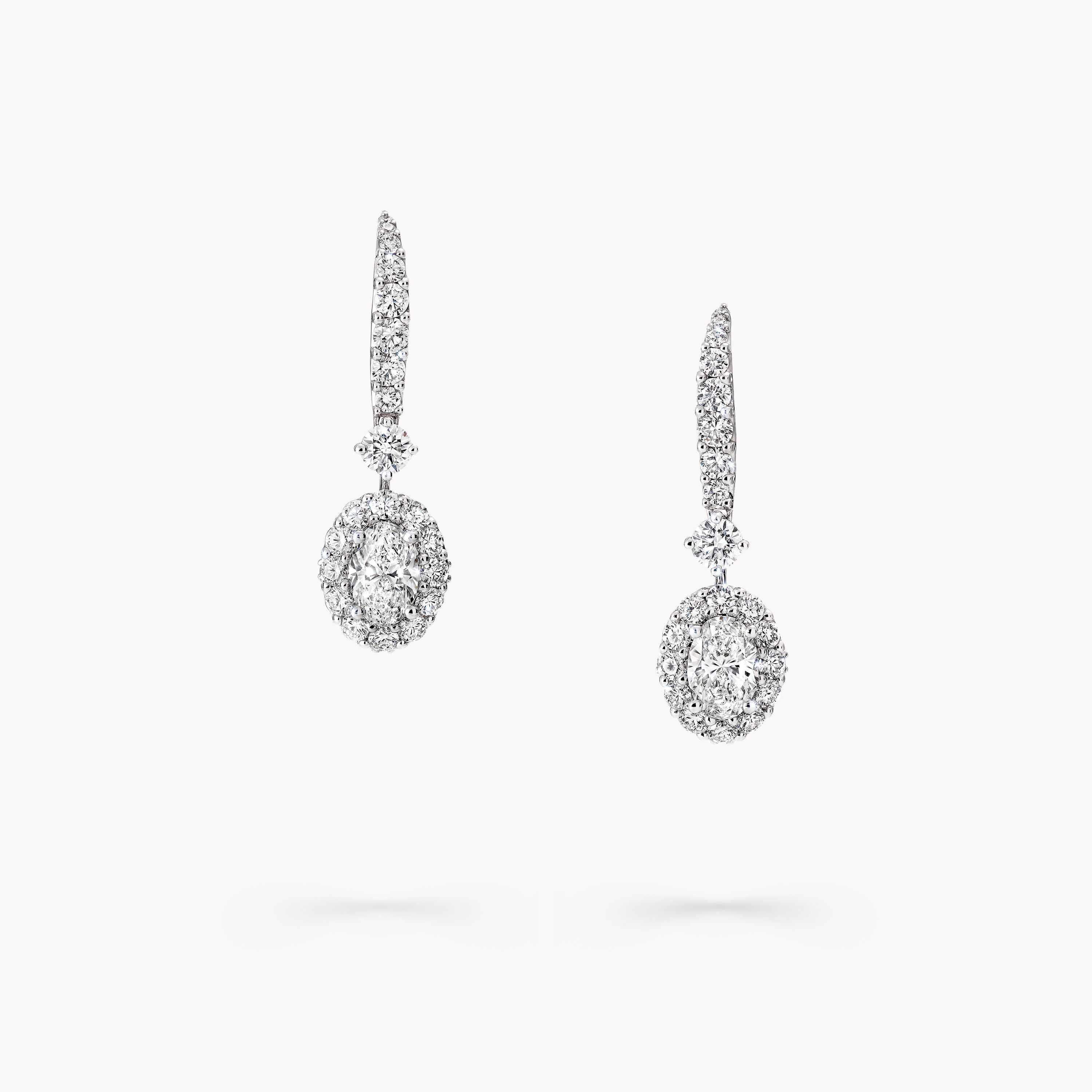 LAB GROWN Oval Diamond Stud Earrings with halo (1.31ctw) – Diamond Shoal  Jewelers