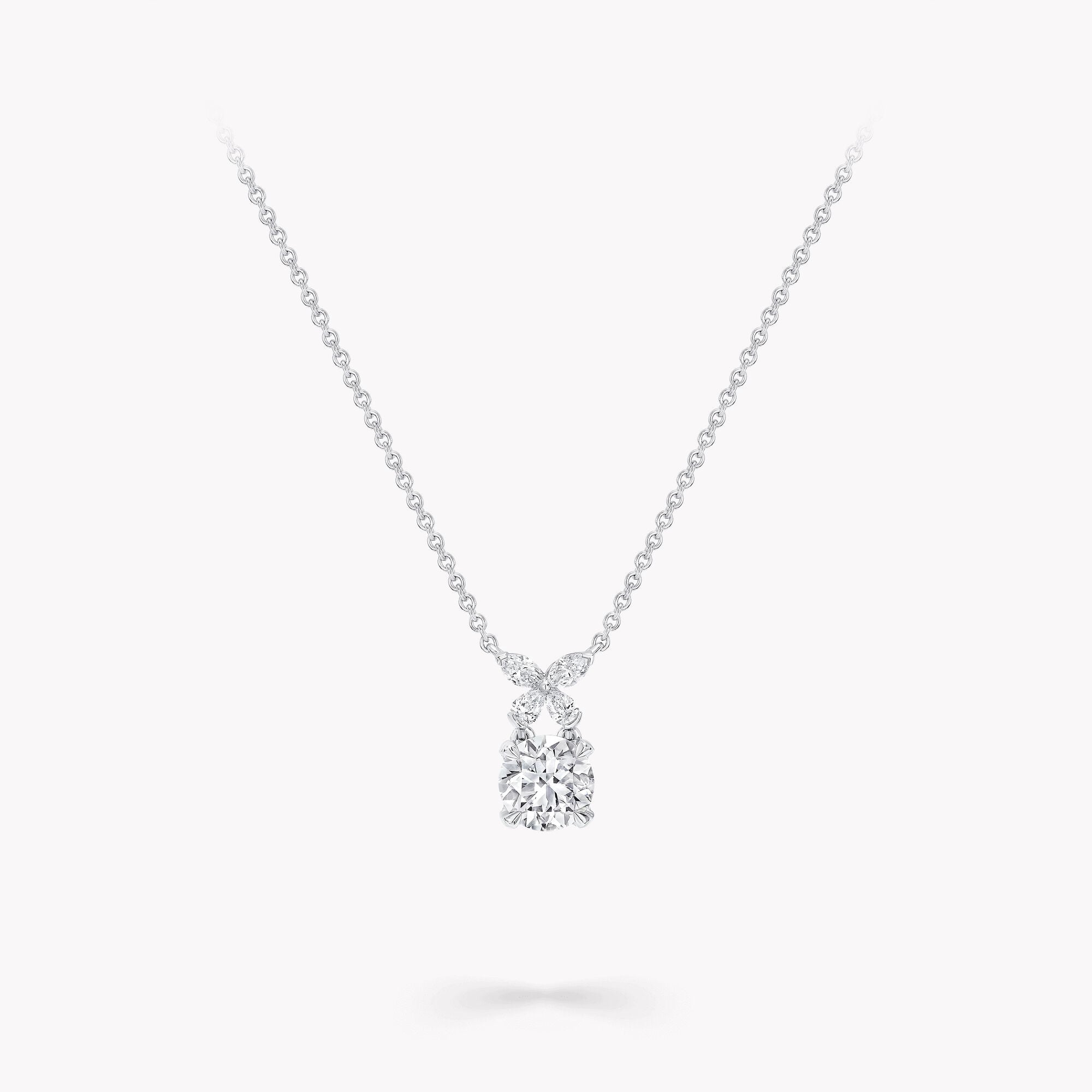Graff Rgp 790 Classic Butterfly Round Diamond Pendant, White Gold - Graff