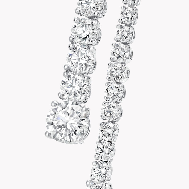 Diamond Double Strand Earrings