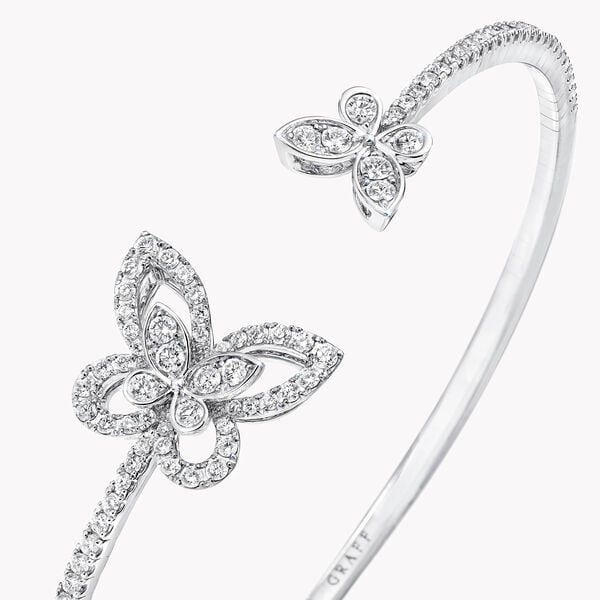 Bracelet rigide ouvert en diamants Butterfly Silhouette, , hi-res