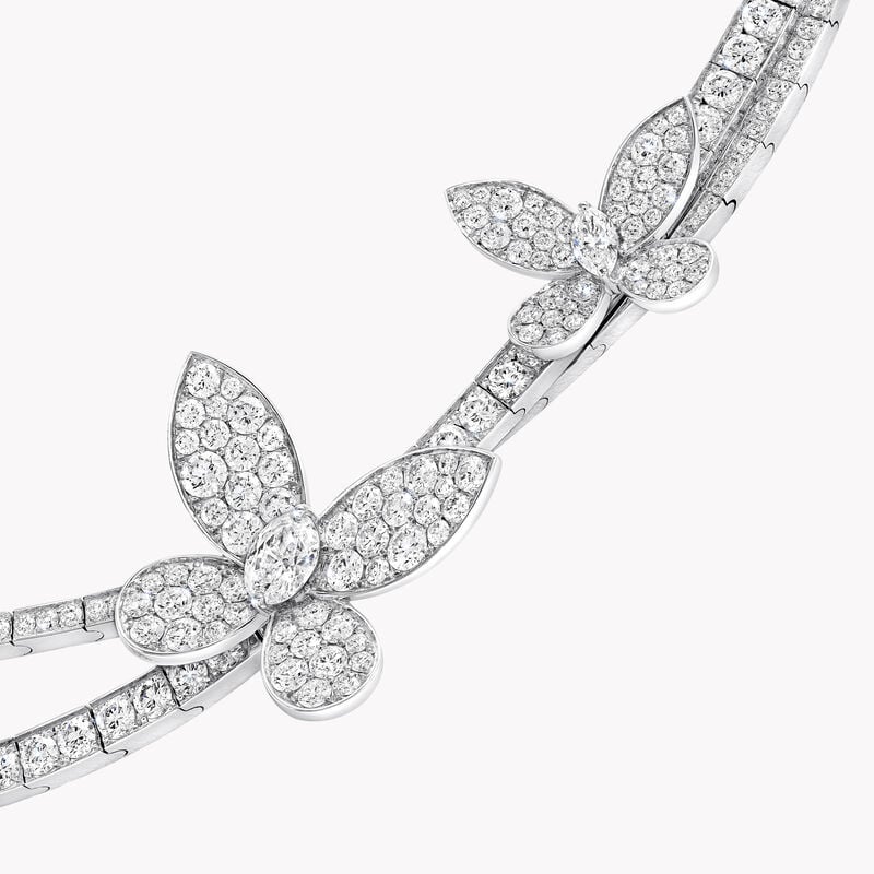 Pav&eacute; Butterfly Diamond Necklace