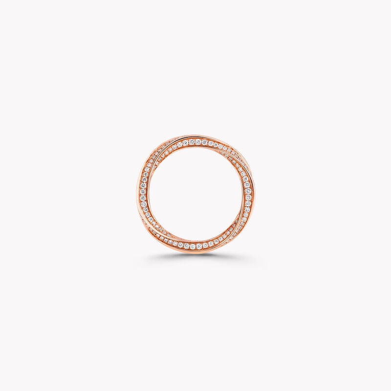 Spiral Pav&eacute; Diamond Band